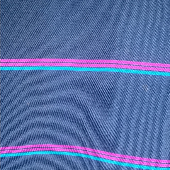 Nordstrom Men's Black Polo Shirt with Neon Stripes Size Large - Picture 6 of 6